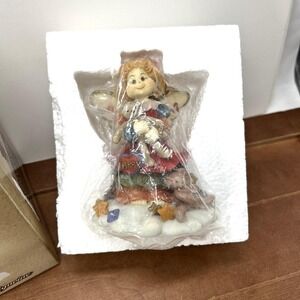 Home Trends, Patchwork Angel Christmas Resin‎ Figurine, New In Box